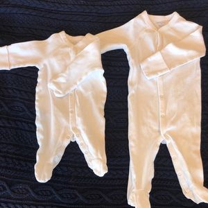 Ralph Lauren White Unisex Footie Bundle EUC